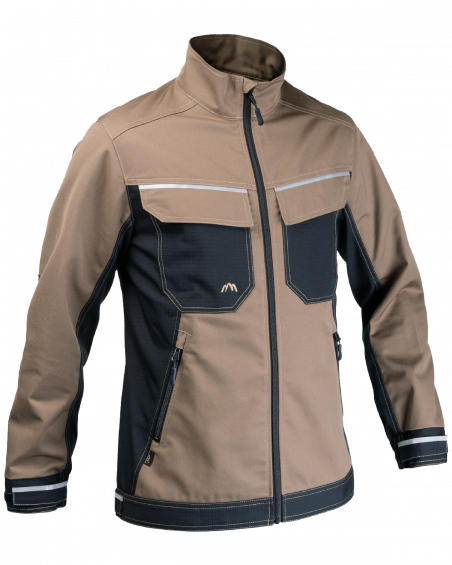 Bluza 3506 z odblaskami (Brązowy/Czarny) - prawy bok bluzy