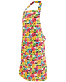 Fartuch przedni 4454 z nadrukiem (owoce) - z lewego boku