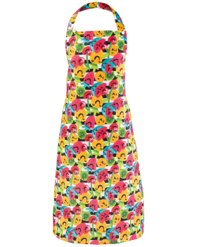Fartuch przedni 4454 z nadrukiem (owoce) - z przodu
