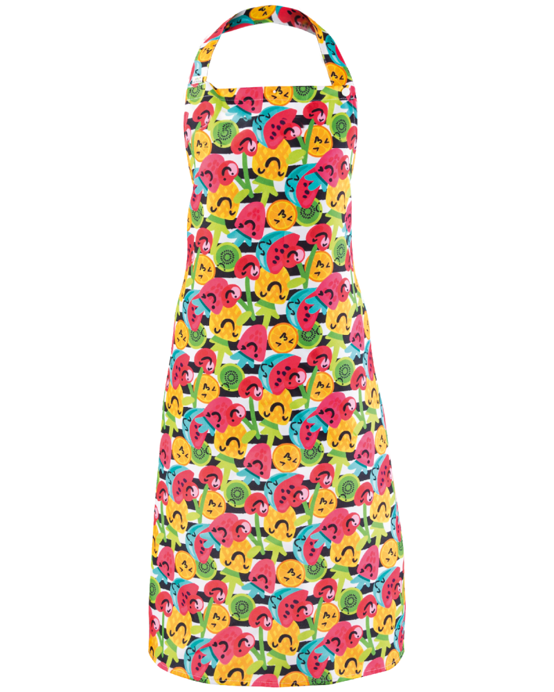 Fartuch przedni 4454 z nadrukiem (owoce) - z przodu
