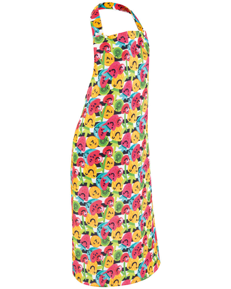Fartuch przedni 4454 z nadrukiem (owoce) - z prawego boku