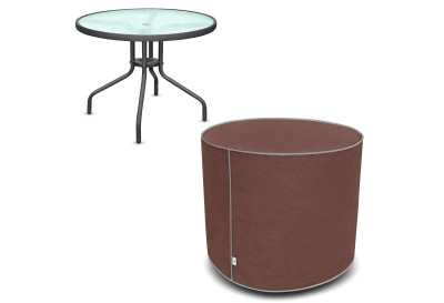 Protective cover for a garden table M round