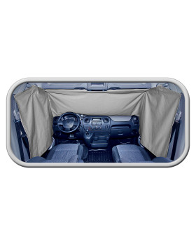 Windscreen curtain for campers and delivery vans